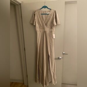 Birdy Grey Marni Matte Satin Dress - Neutral Champagne
XXL.     Never worn